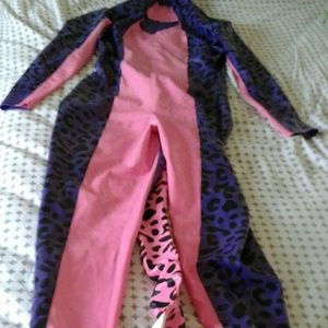 Latex Pink/Purple Catsuit